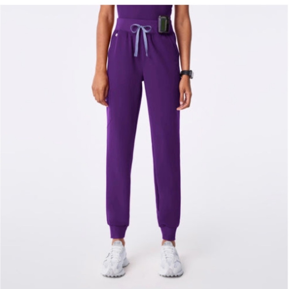 Figs Purple MT Zamora High Waisted Scrub pants
